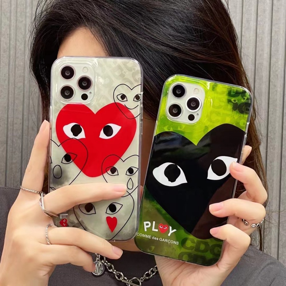 Comme Des Garcons Cdg Iphone 14 13 12 Mini 12 Pro 12 Pro Maxケース コムデギャルソン Play川久保玲アイフォン12カバー