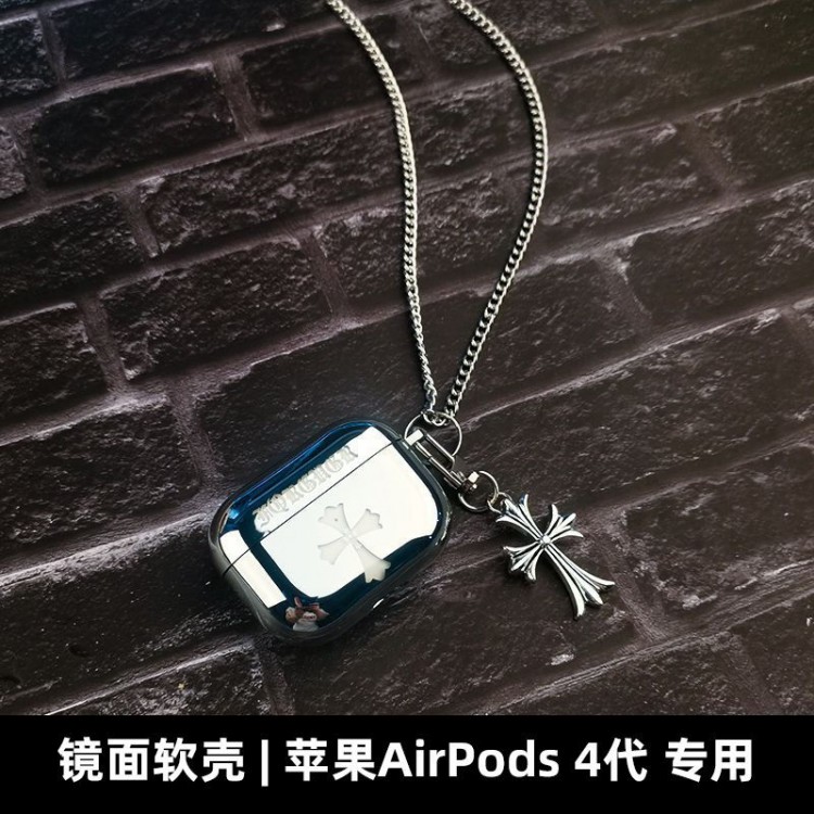 クロムハーツ Chrome Hearts airpods4 pro max 4 3カバー 軽量 紛失防止スニーカー形のairpods 4 pro2 proケース ブランド 人気メンズ向けAirPods 4/3/2/1ケースブランドかっこいいブランド若者オシャレエアーポッズ4 3 pro2/proケース耐衝撃