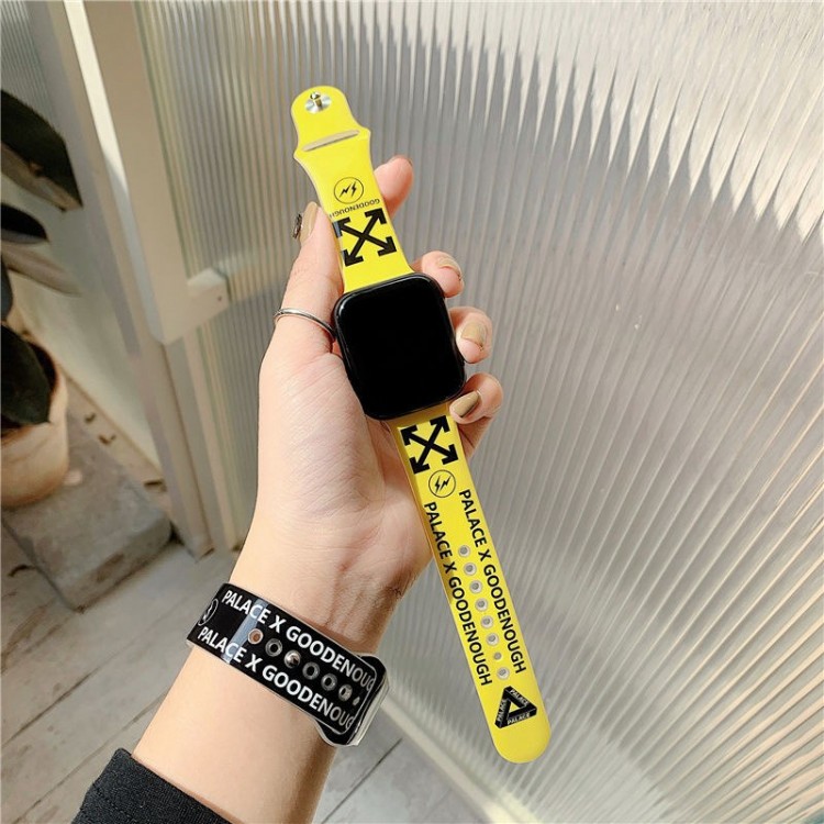 Off-White オフホワイトブランド Apple Watch10 9 ultra2 バンド 華奢革 交換バンド高級感 Apple Watch10 9 8 7  se2/6/5/4/3/2/1ベルト 軽量 フィット 通気性ブランド apple watch ultra 3 10 9 49mmシリコンバンド 痛くないApple Watch 10 9 ultra/8/7/6ブランドベルト 流行り