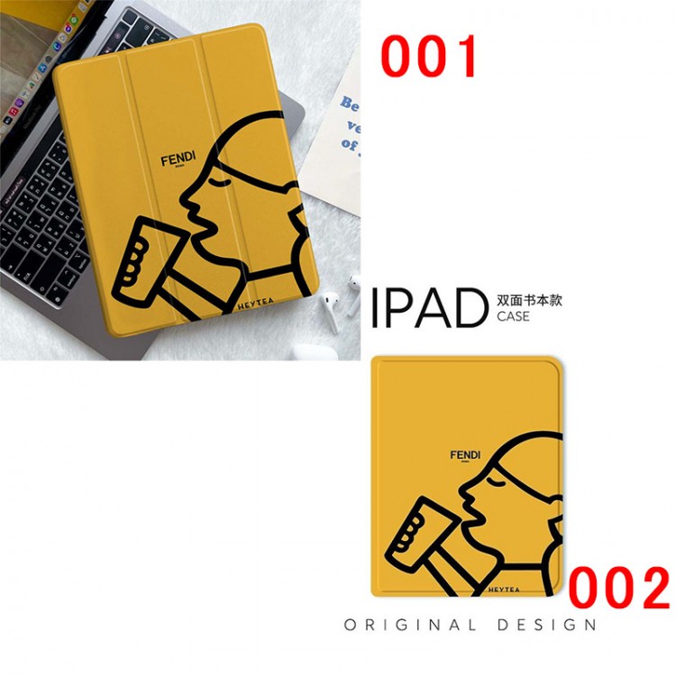 Fendi フェンデイブランド アイパッド10/9/8カバー 耐衝撃ハイブランド iPad AIR 5 6 2023世代ケース手帳型 ケース全面保護 ブランド アイパッド ポロ12.9/11インチソフトケース 耐用性 オシャレおしゃれ iPad AIR5 6/mini6 7手帳型ケース 全面カバー