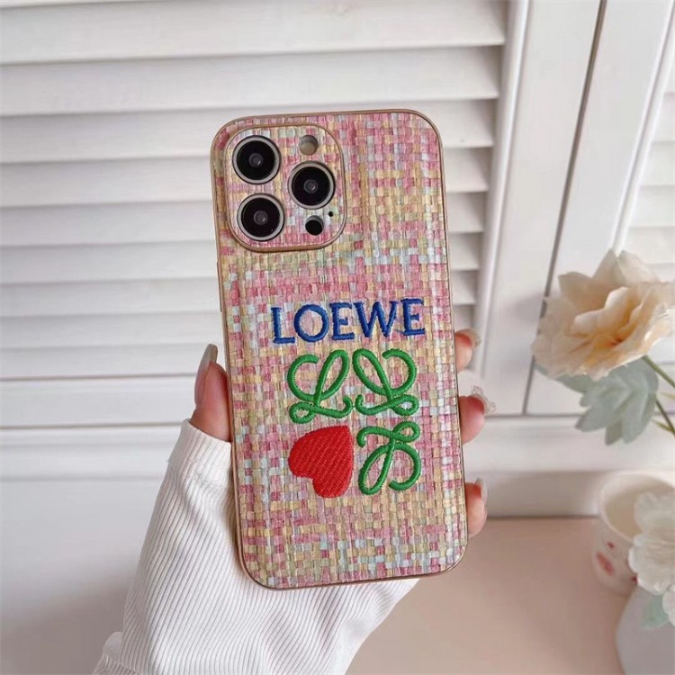 LOEWE ロエベブランドアップル15+ 16 14proケース激安パロディiPhone 16 15 plus 14 pro maxブランドスマホケースiPhone16  15pro max 14pro 13 12スマホカバー耐衝撃オシャレ