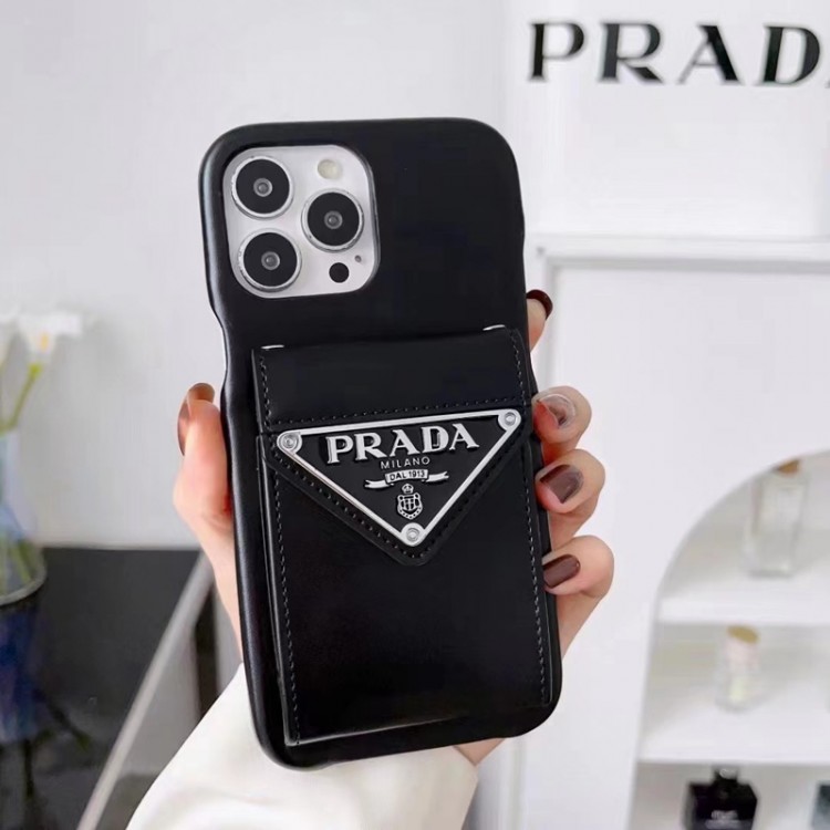 prada アイフォン14/14+/14proケース 純正レザー 耐衝撃 プラダ iPhone 