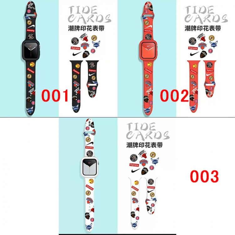 Supreme シュプリーム ナイキ Nike ブランド Apple Watch 9 ultra バンド 華奢革 交換バンド男性向けアップルウオッチ se2/7 8 9 スポーツベルト 上質ブランド apple watch ultra 2 49mmシリコンバンド 痛くないApple Watch 9 ultra/8/7/6ブランドベルト 流行り