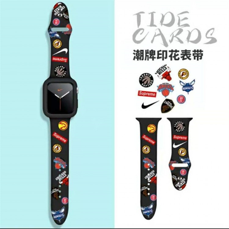 Supreme シュプリーム ナイキ Nike ブランド Apple Watch 9 ultra バンド 華奢革 交換バンド男性向けアップルウオッチ se2/7 8 9 スポーツベルト 上質ブランド apple watch ultra 2 49mmシリコンバンド 痛くないApple Watch 9 ultra/8/7/6ブランドベルト 流行り