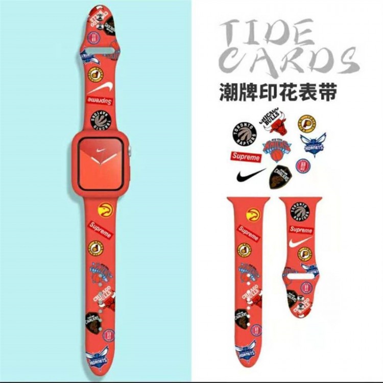 Supreme シュプリーム ナイキ Nike ブランド Apple Watch 9 ultra バンド 華奢革 交換バンド男性向けアップルウオッチ se2/7 8 9 スポーツベルト 上質ブランド apple watch ultra 2 49mmシリコンバンド 痛くないApple Watch 9 ultra/8/7/6ブランドベルト 流行り