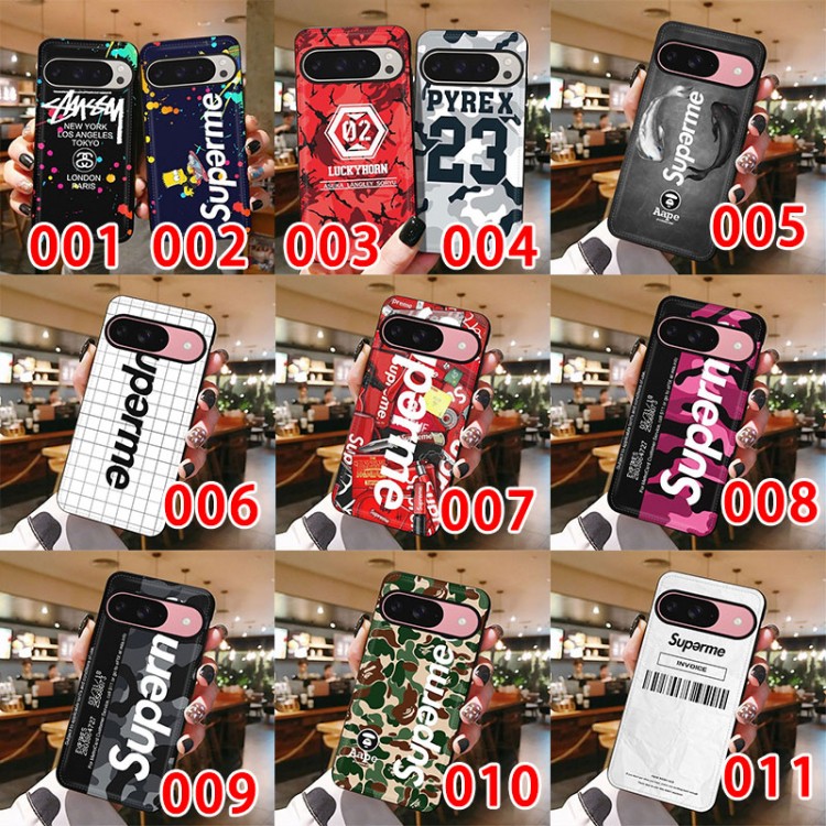 Supreme シュプリーム ステューシー Stussy Google Pixel 9 pro 8a/8 proカバー耐衝撃グーグル ピクセル9 pro 8a 7a 6a 5/4aカバーGoogle Pixel 9 pro XL 8 pro 8a愛用ブランドケースカバーブランド Google Pixel 9 PRO XL 8a 8 pro 7 6aカバー