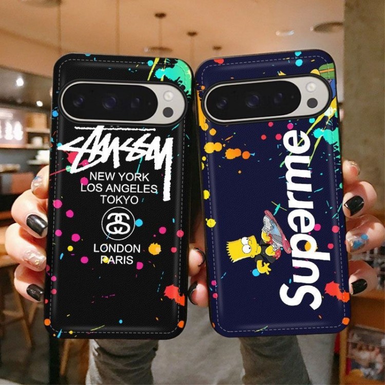 Supreme シュプリーム ステューシー Stussy Google Pixel 9 pro 8a/8 proカバー耐衝撃グーグル ピクセル9 pro 8a 7a 6a 5/4aカバーGoogle Pixel 9 pro XL 8 pro 8a愛用ブランドケースカバーブランド Google Pixel 9 PRO XL 8a 8 pro 7 6aカバー