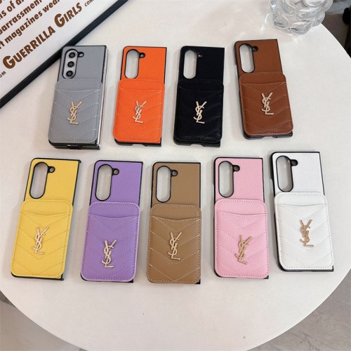 Ysl イブサンローランブランドギャラクシーz flip6 fold6スマホカバースムーズ高級感 ブランド落下保護galaxy z flip3 4 5 6携帯カバーレディース