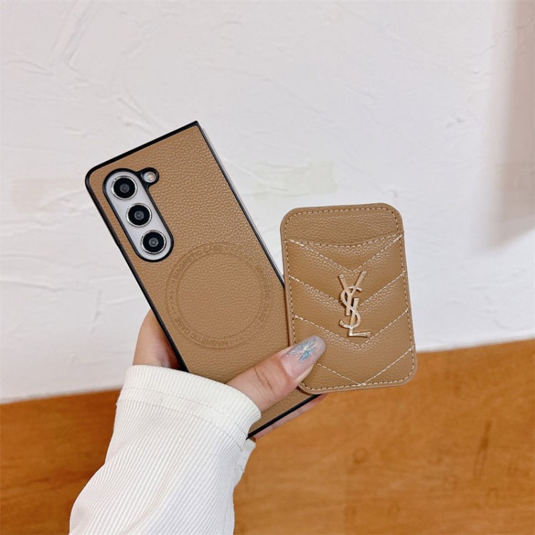 Ysl イブサンローランブランドギャラクシーz flip6 fold6スマホカバースムーズ高級感 ブランド落下保護galaxy z flip3 4 5 6携帯カバーレディース