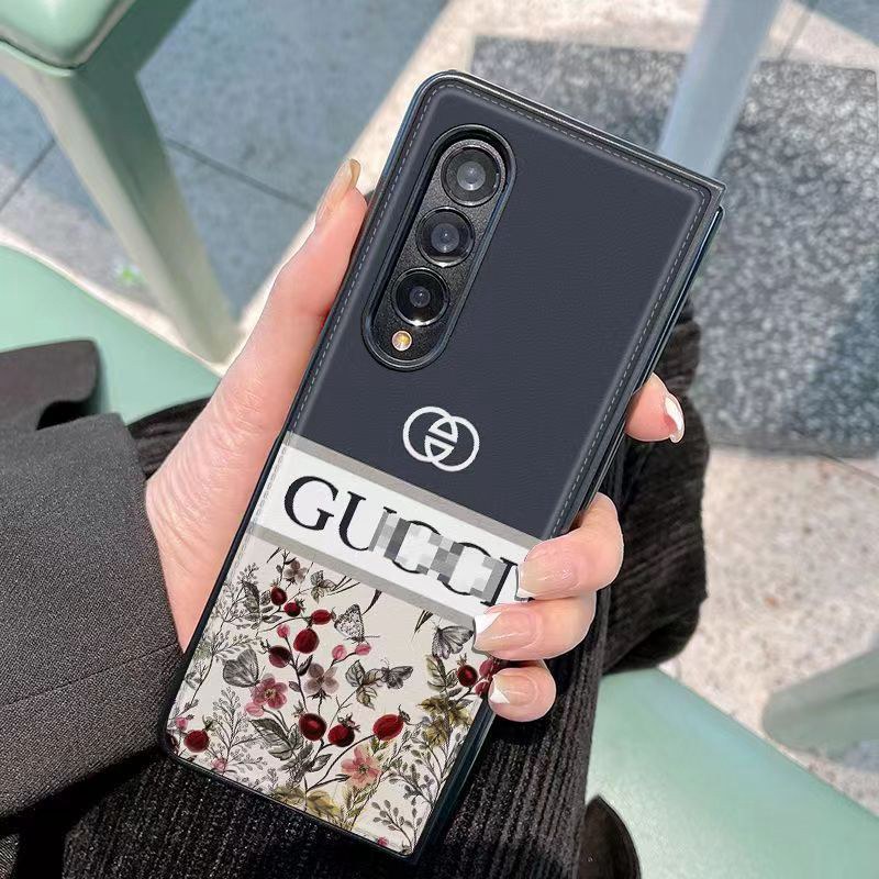 Gucci グッチブランドギャラクシーz flip4スマホカバースムーズ高級感galaxy z fold5ケースハイブランドブランドスマホケース男女兼用