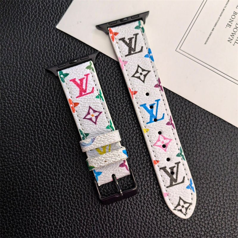 Lv ルイヴィトンブランド Apple Watch10 9 ultra バンド 華奢革 交換バンド高級感 Apple Watch10 9 8 7  se2/6/5/4/3/2/1ベルト 軽量 革製