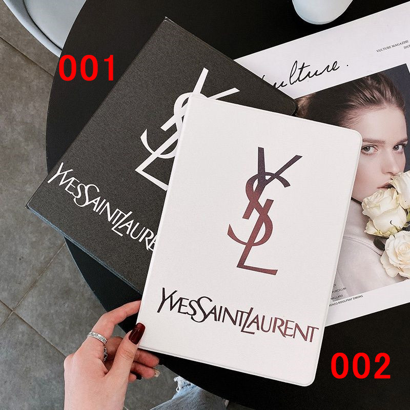 Ysl イブサンローラン スタンド全面保護 ブランド アイパッド ポロ12.9/11インチソフトケース 耐用性 オシャレアイパッド ポロ12.9/11インチケースカバー多機能性