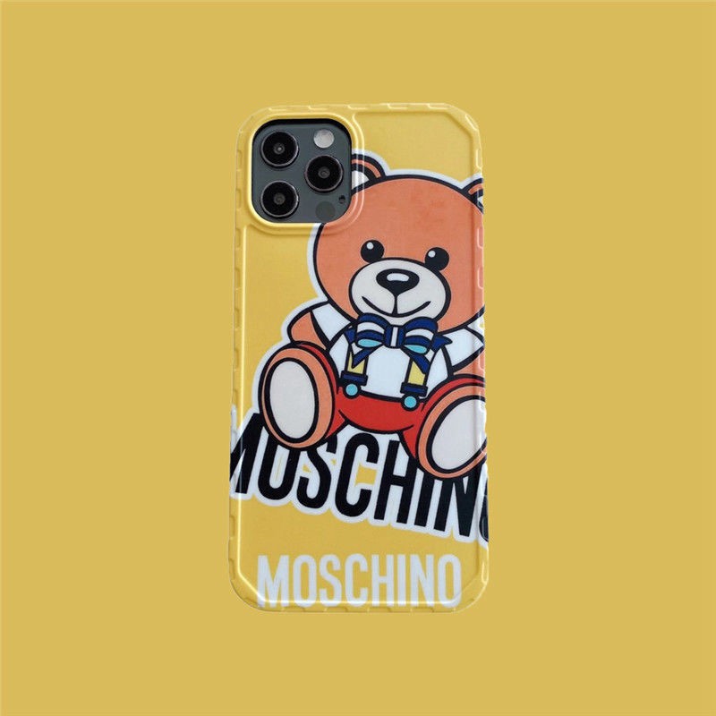 モスキーノMoschinoブランドiphone12pro/12mini/12pro max/11ケース 熊柄 可愛い インスタ風 セレブ愛用